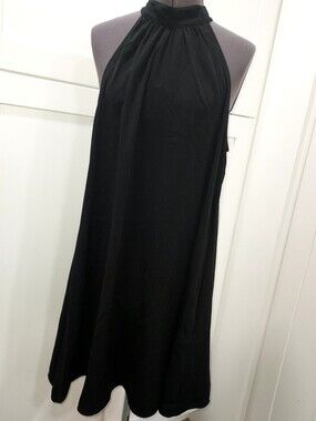 Nine West Black Halter Midi Dress